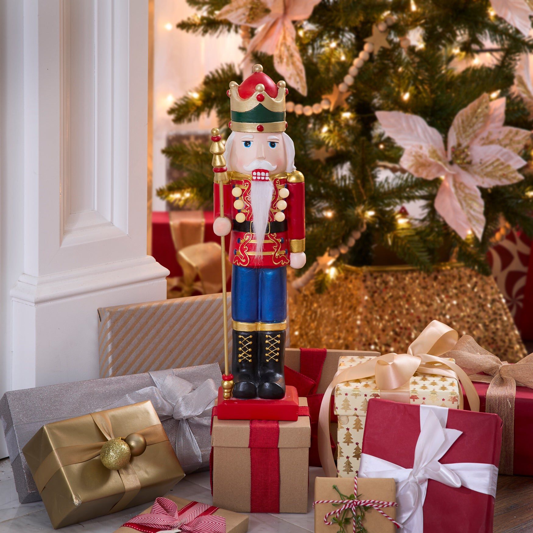 19"H Pre-Lit Nutcracker