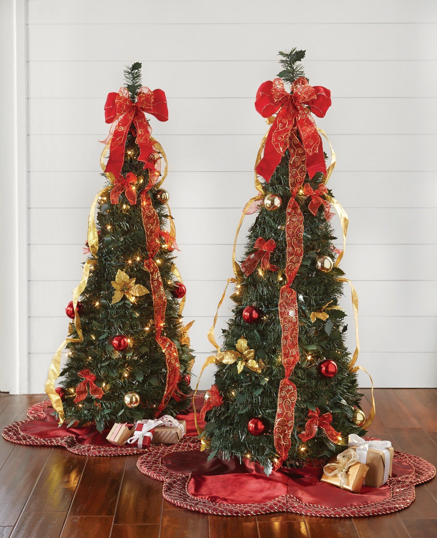 Fully Decorated Pre-Lit 4&frac12;' Pop-Up Christmas Tree