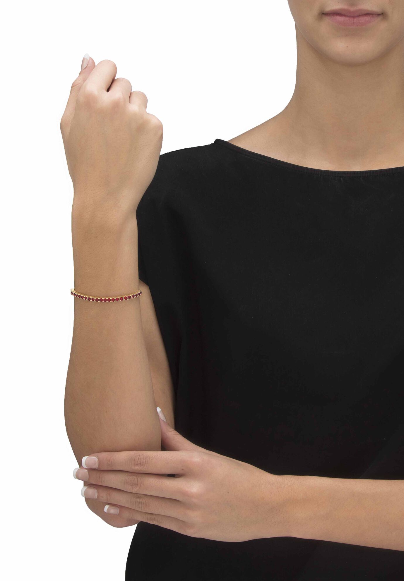 Gold-Plated Bolo Bracelet, Simulated Birthstone 9.25 inches Adjustable, , alternate image number 2