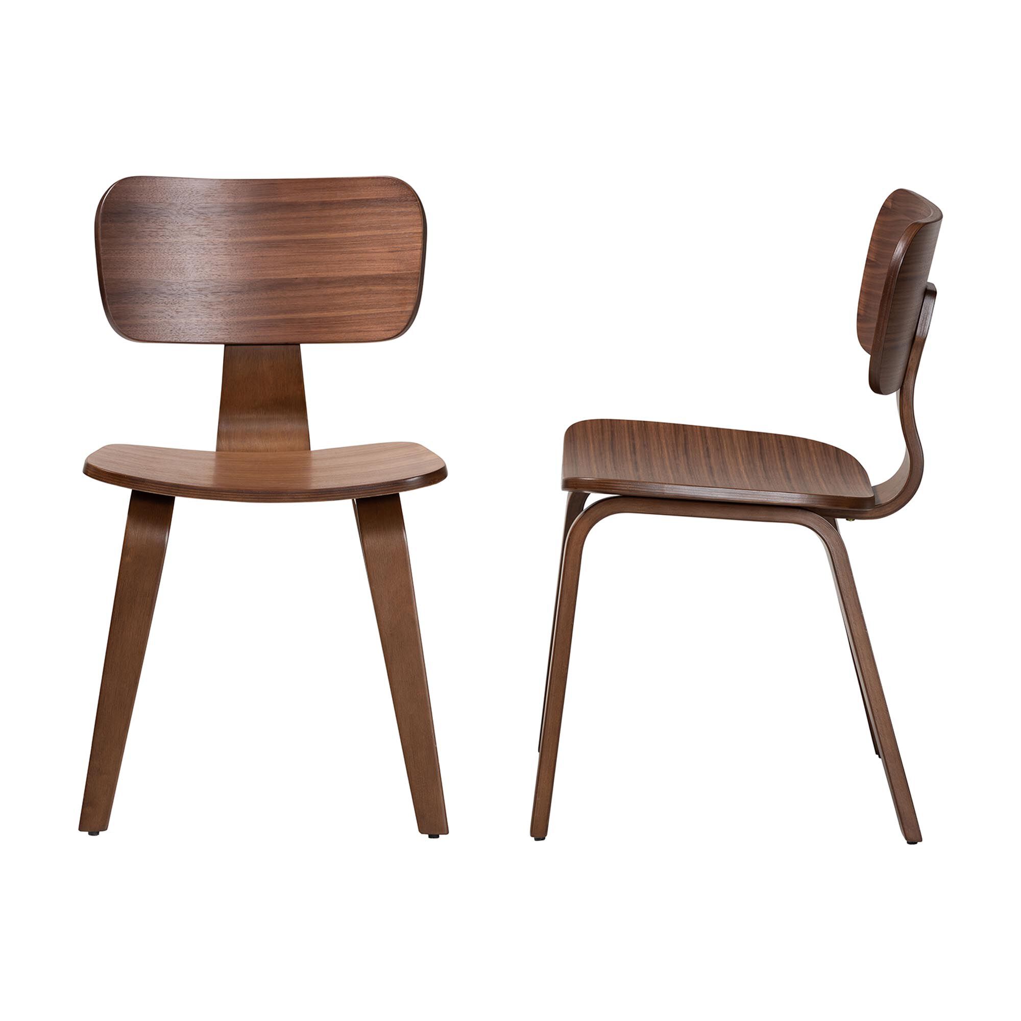 Billie Wood 2-Piece Dining Chair Set, BROWN, alternate image number 3