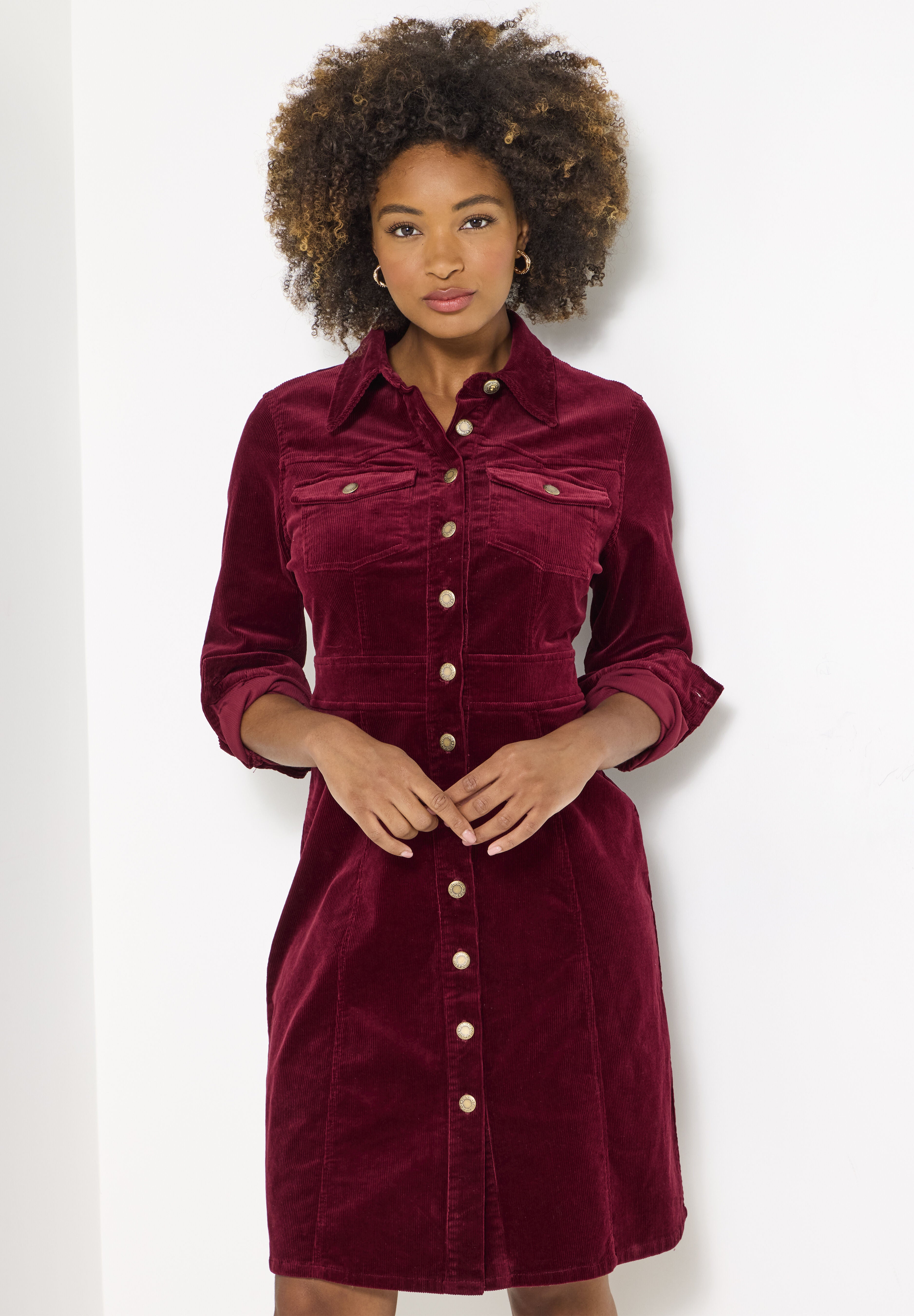Corduroy Shirt Dress