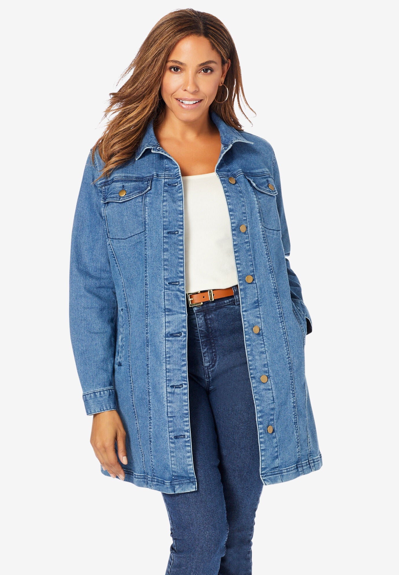 Chic Conventional Plus Size Jean Jackets Avenue