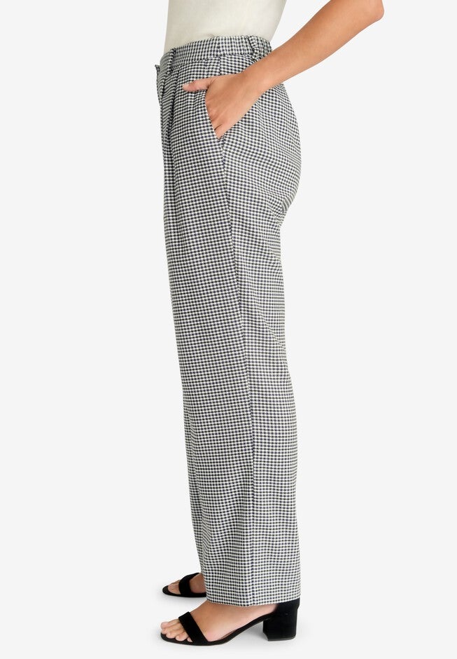Wide Leg Pleated Trouser, , alternate image number null