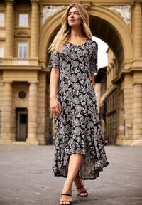 Lace Fit & Flare Dress | Avenue