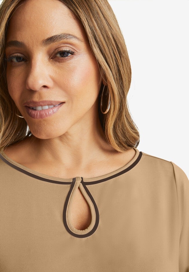 Keyhole Neck Top, , alternate image number null