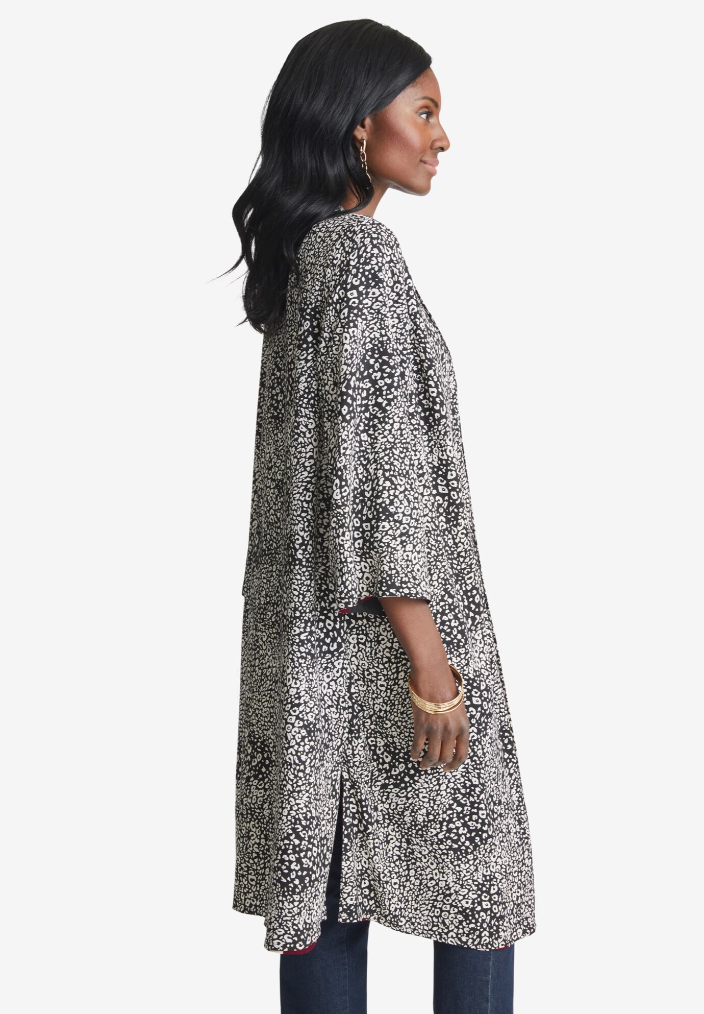 Reversible Kimono Jacket, , alternate image number 4