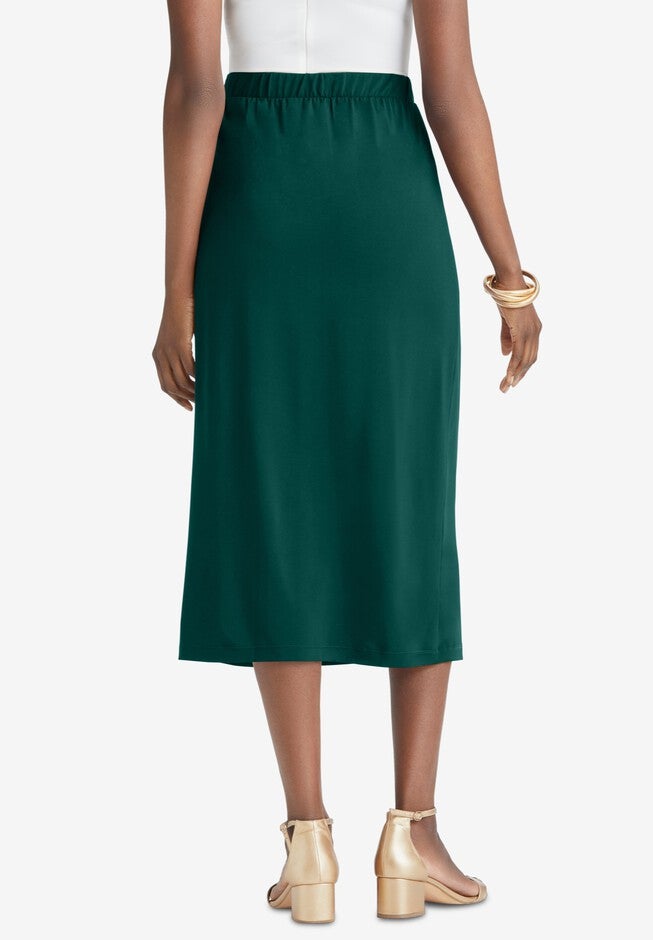 Stretch Knit Midi Skirt, , on-hover image number null
