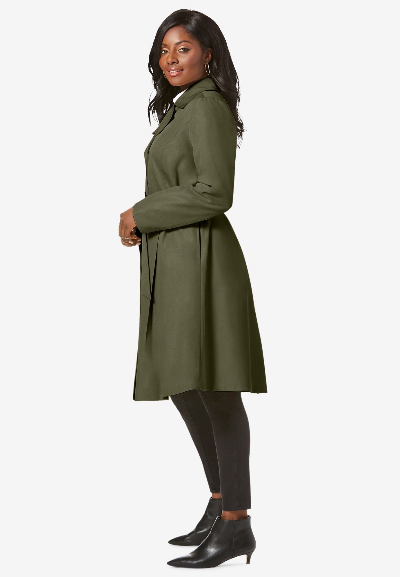 Pleated trench coat sales