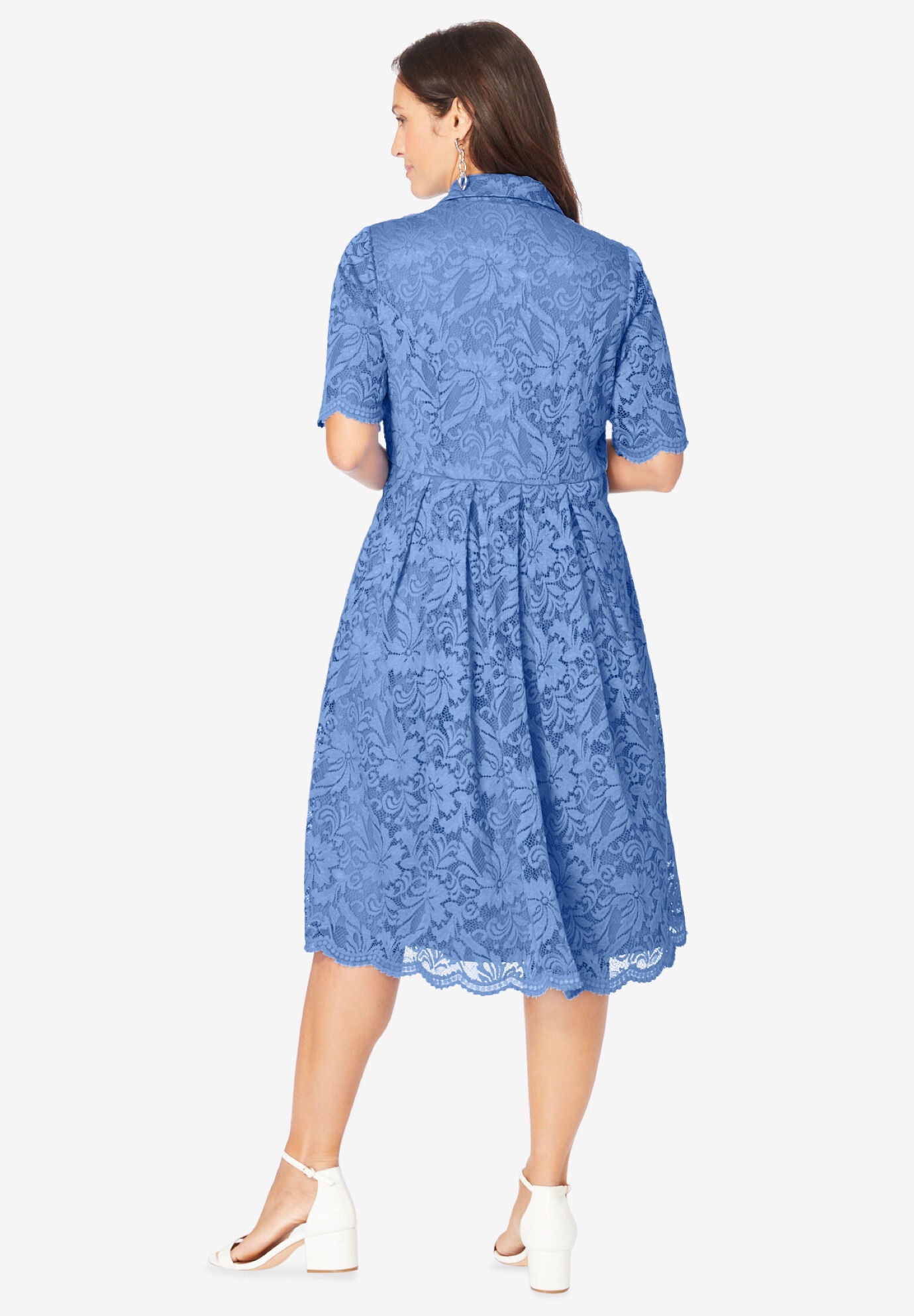 Lace Shirtdress, , on-hover image number 1