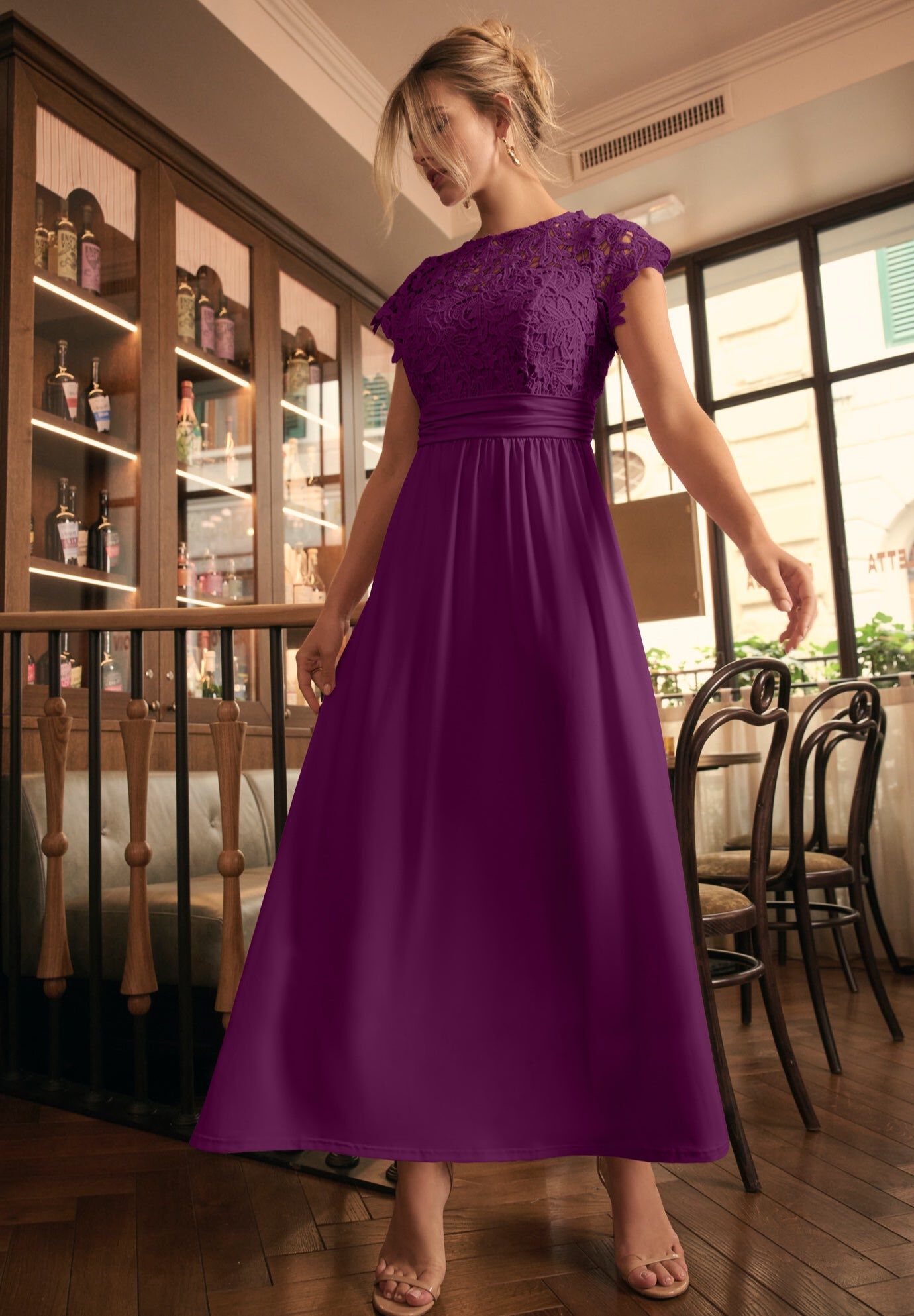 Lace Fit & Flare Dress | Avenue