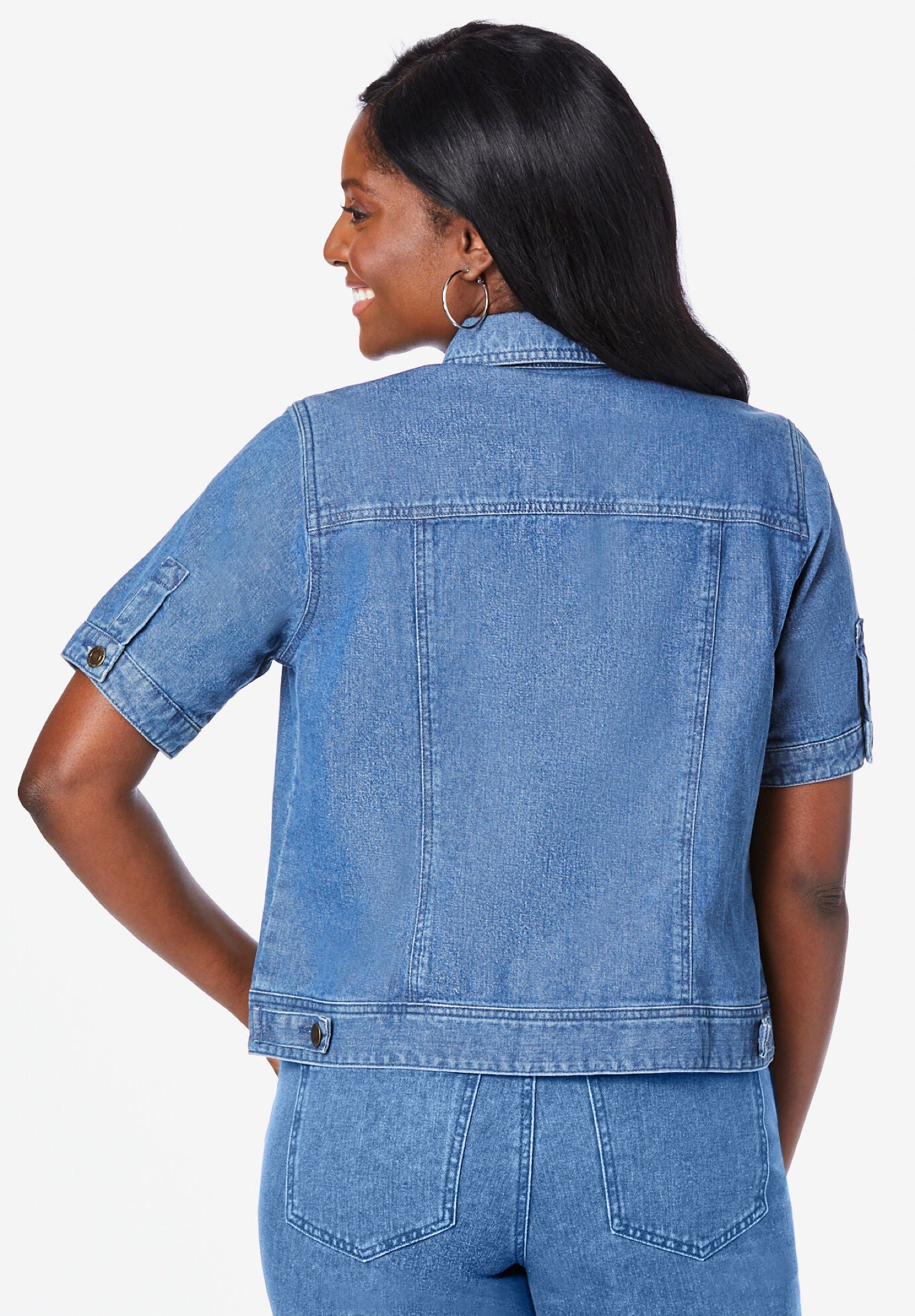Short Sleeve Denim Jacket | Avenue Short Sleeve Denim Jacket | Avenue