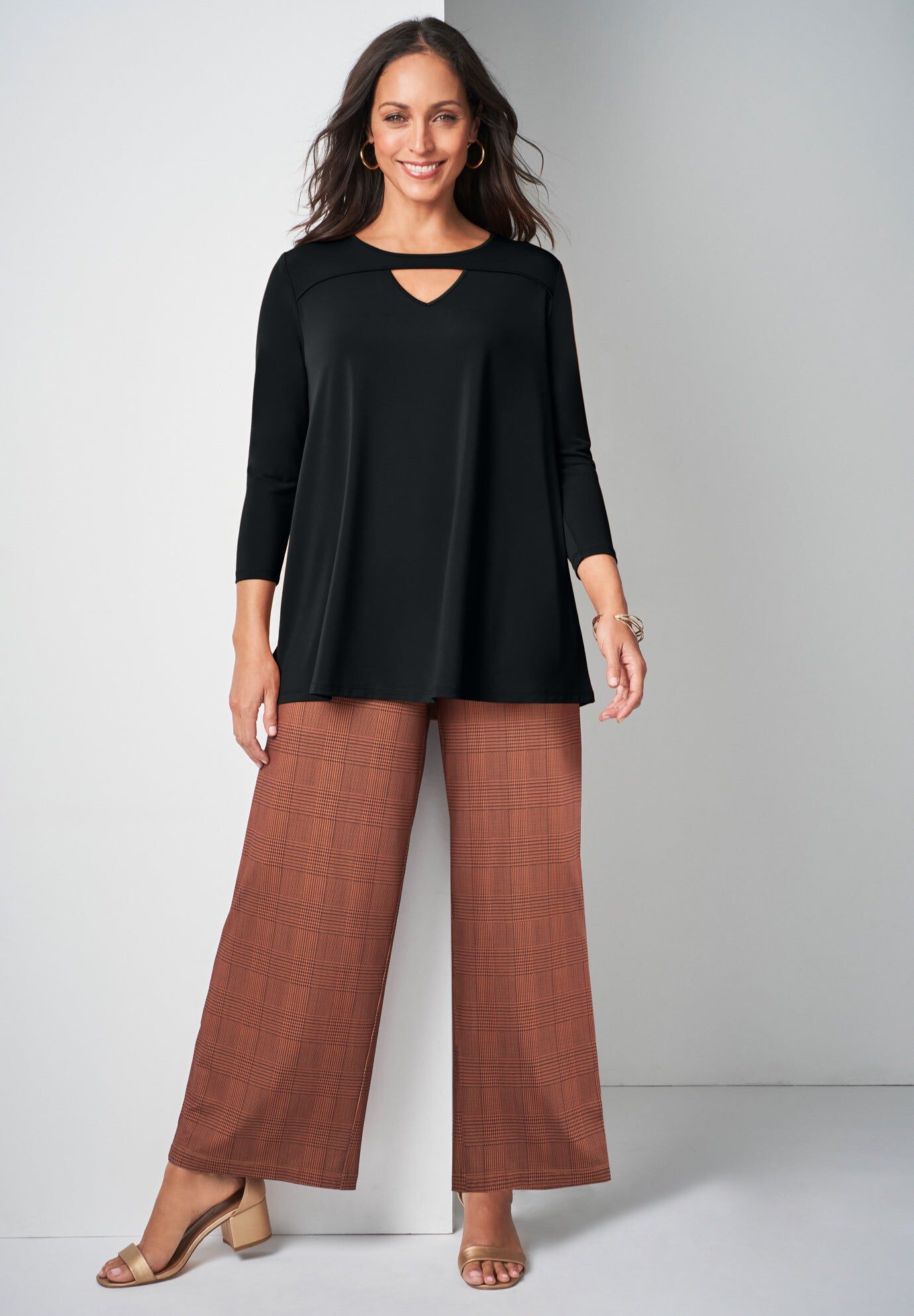 Keyhole Tunic, BLACK, hi-res image number 0