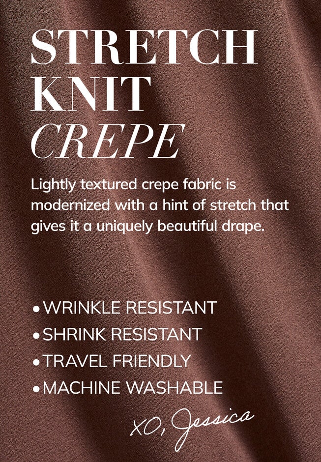 Knit Crepe Trapeze Tunic, , alternate image number null