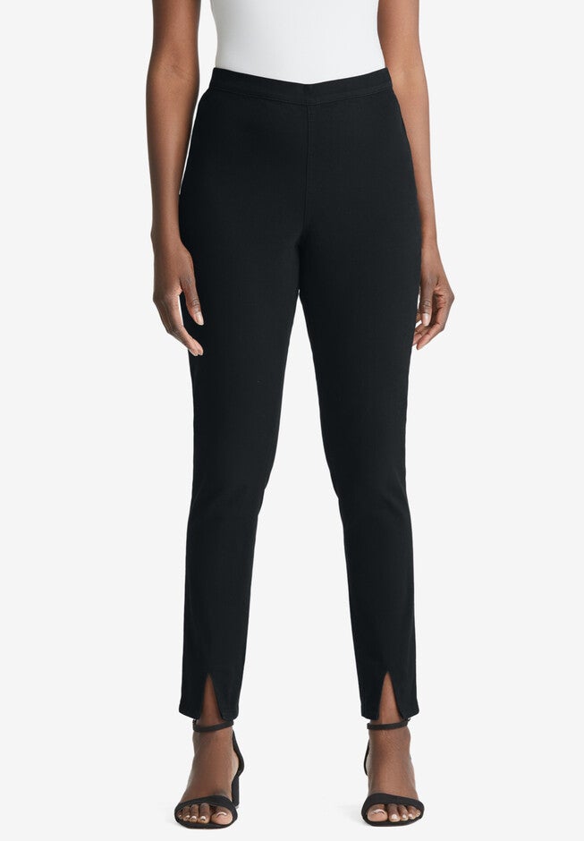 Ankle Slit Jegging, BLACK, hi-res image number 0