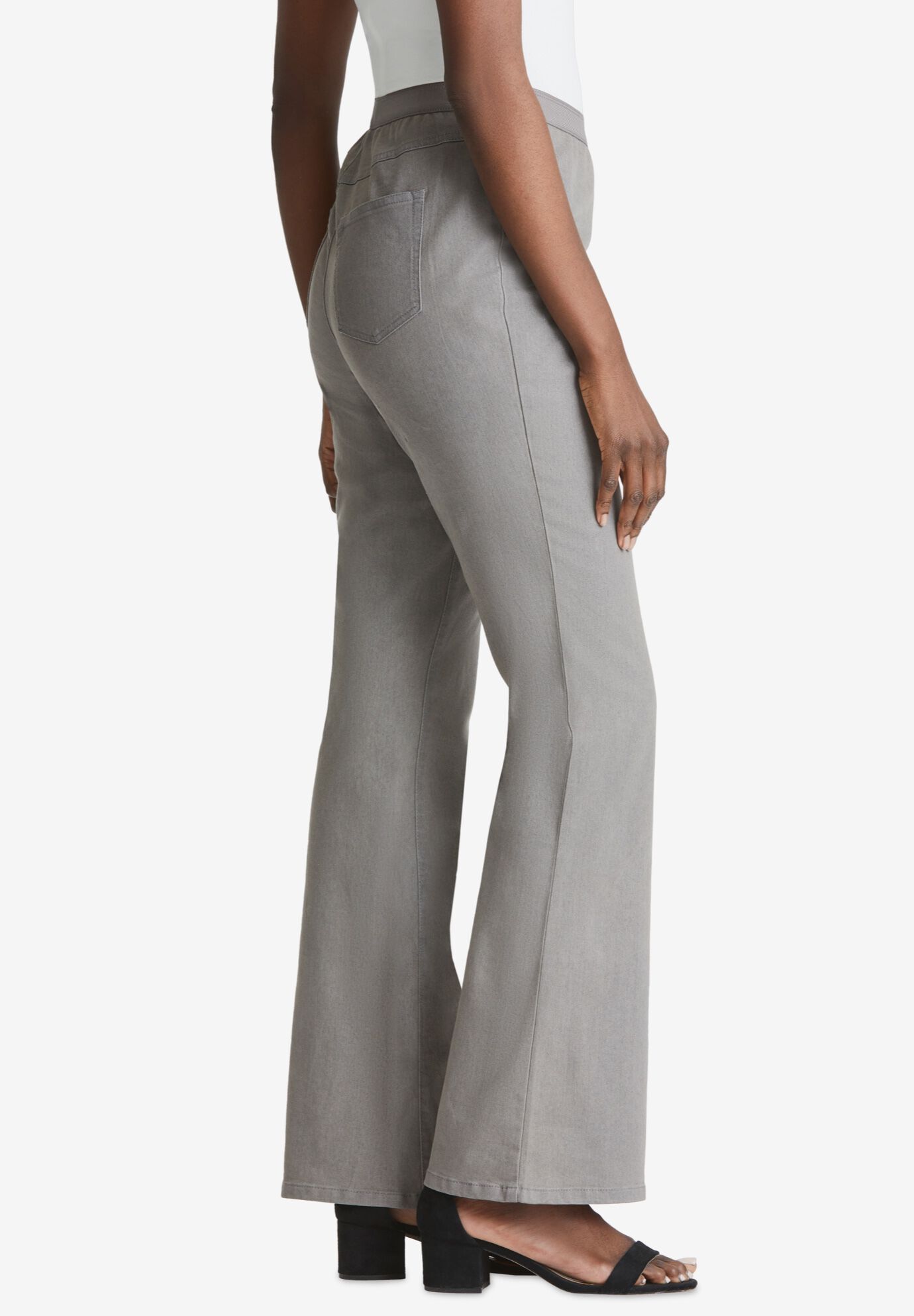 Stretch denim bootcut leggings cheap