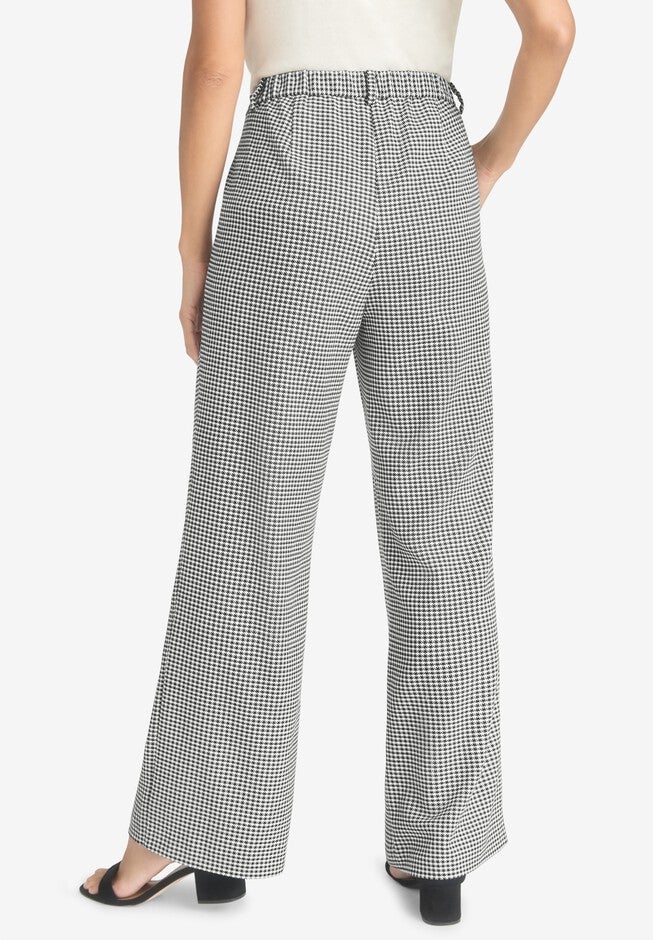 Wide Leg Pleated Trouser, , on-hover image number null
