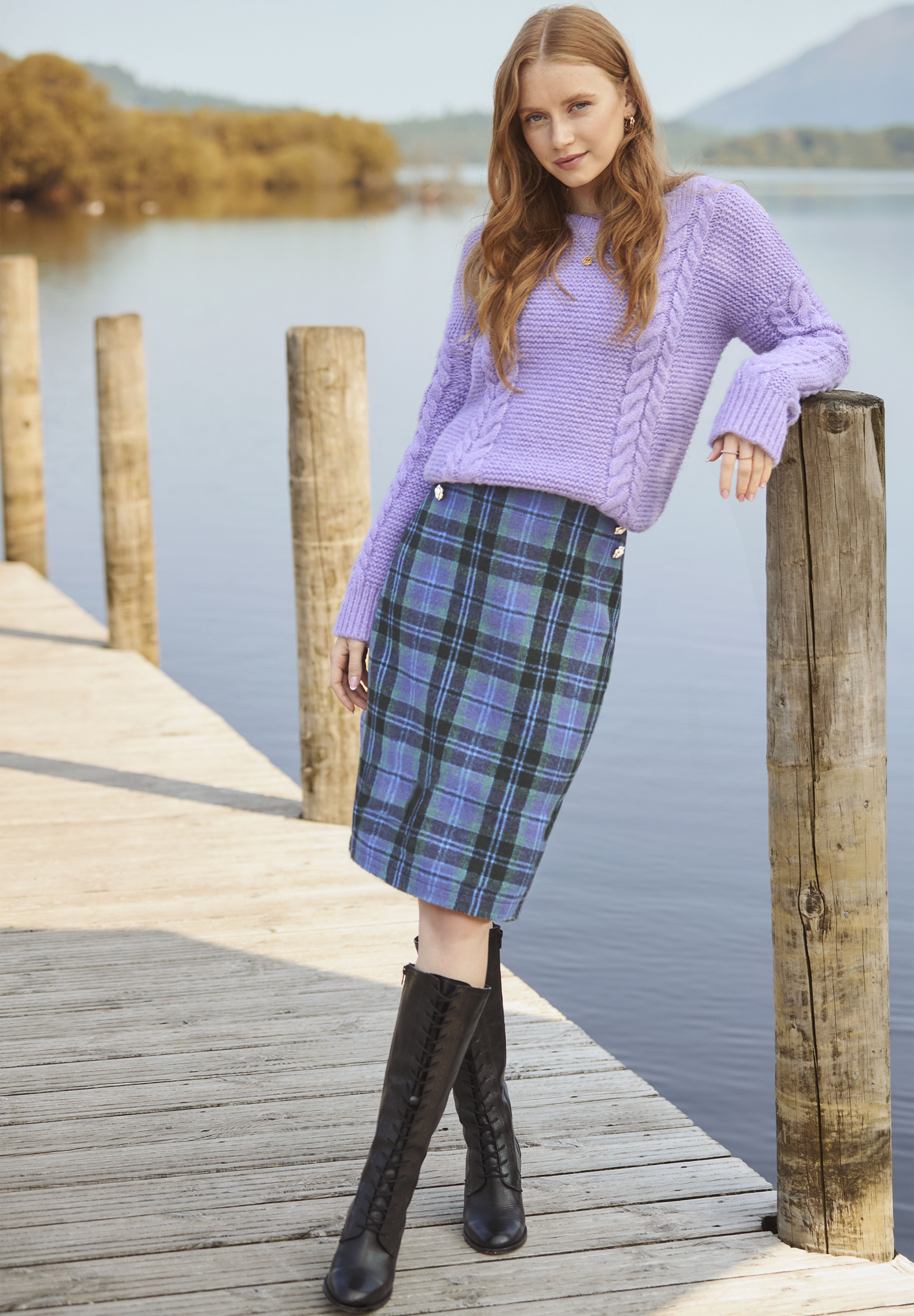Mini Plaid Skirt, ELECTRIC MEGA PLAID, hi-res image number 0