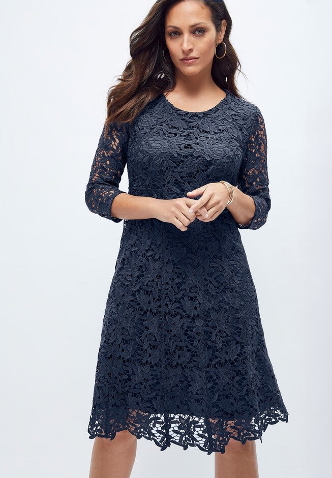 Lace Fit Flare Dress Avenue - Main Image