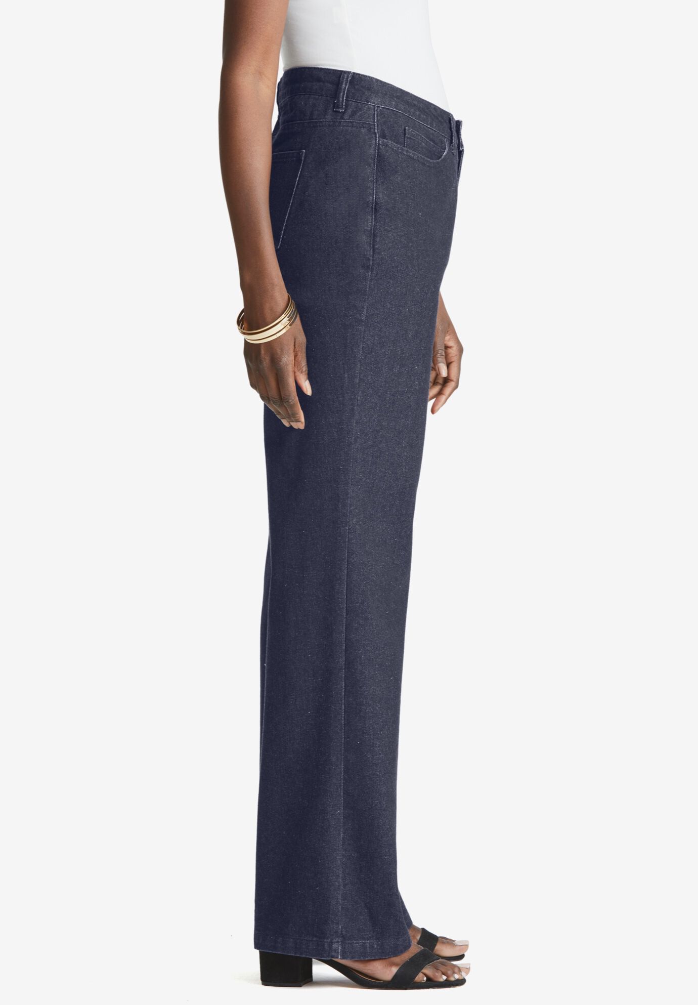 Classic Denim Wide Leg Jean, , alternate image number 2
