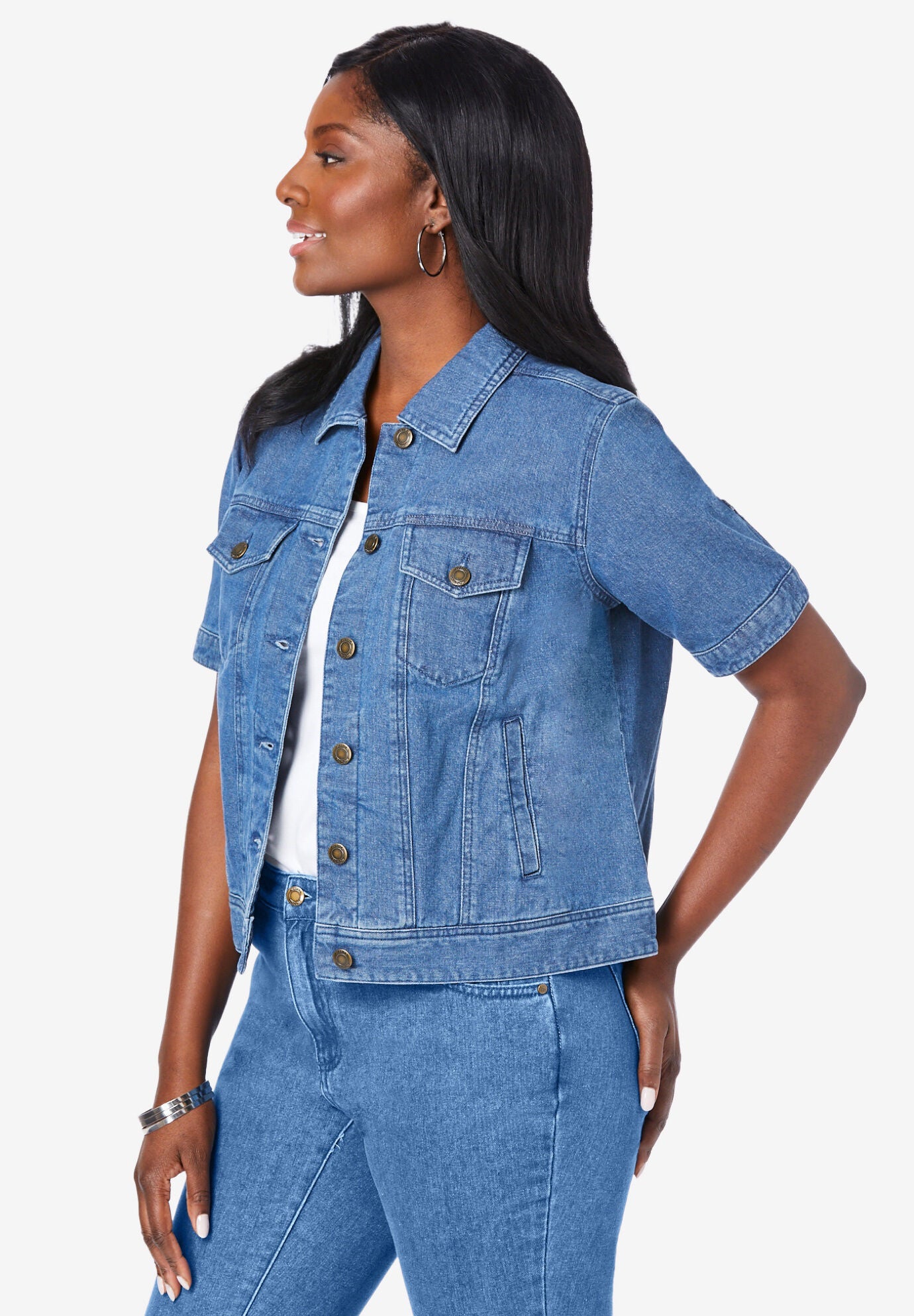 Short Sleeve Denim Jacket Avenue