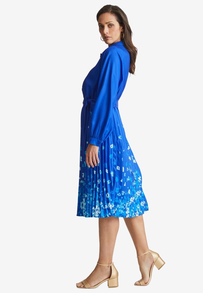 Pleated Midi Dress, , alternate image number null