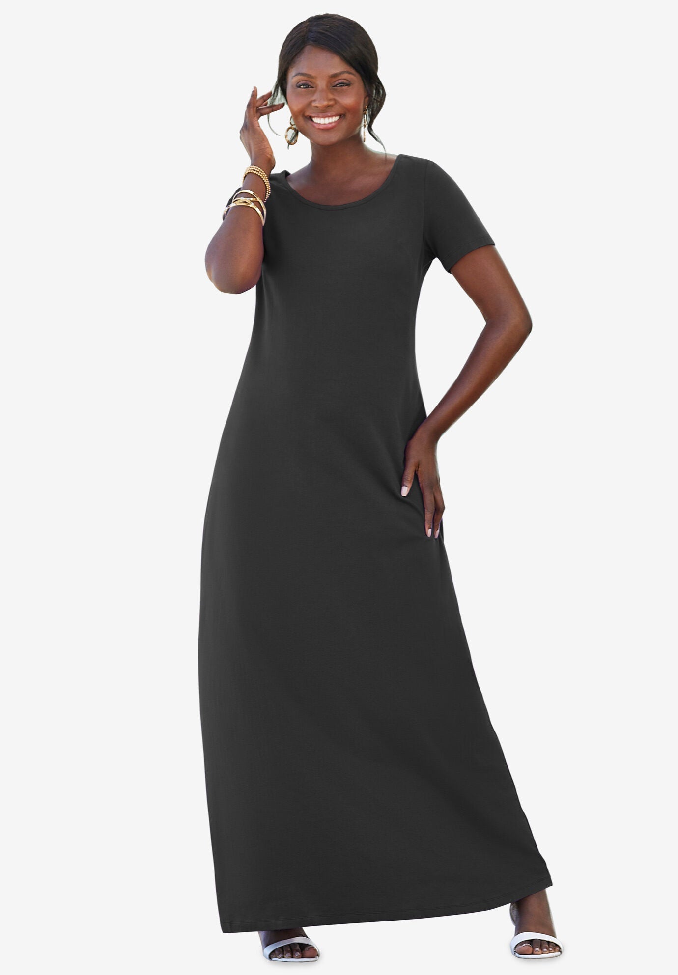 Stretch Cotton T Shirt Maxi Dress Avenue