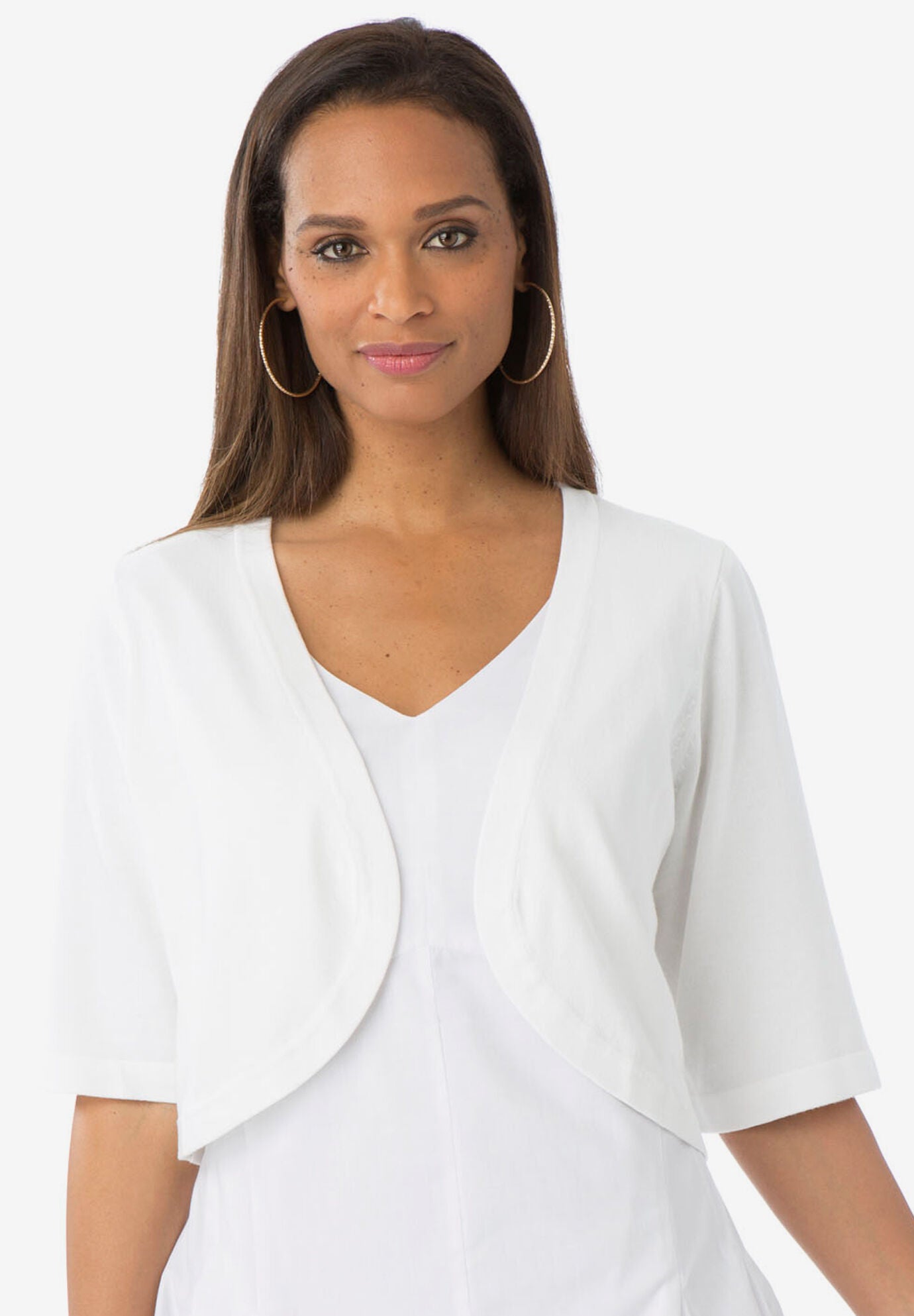 Curved Hem Shrug