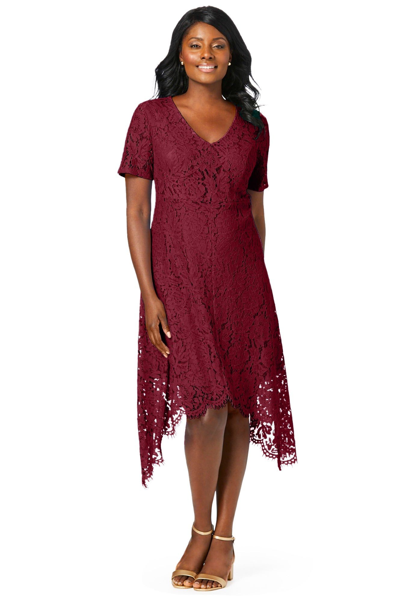 Lace Fit & Flare Dress | Avenue