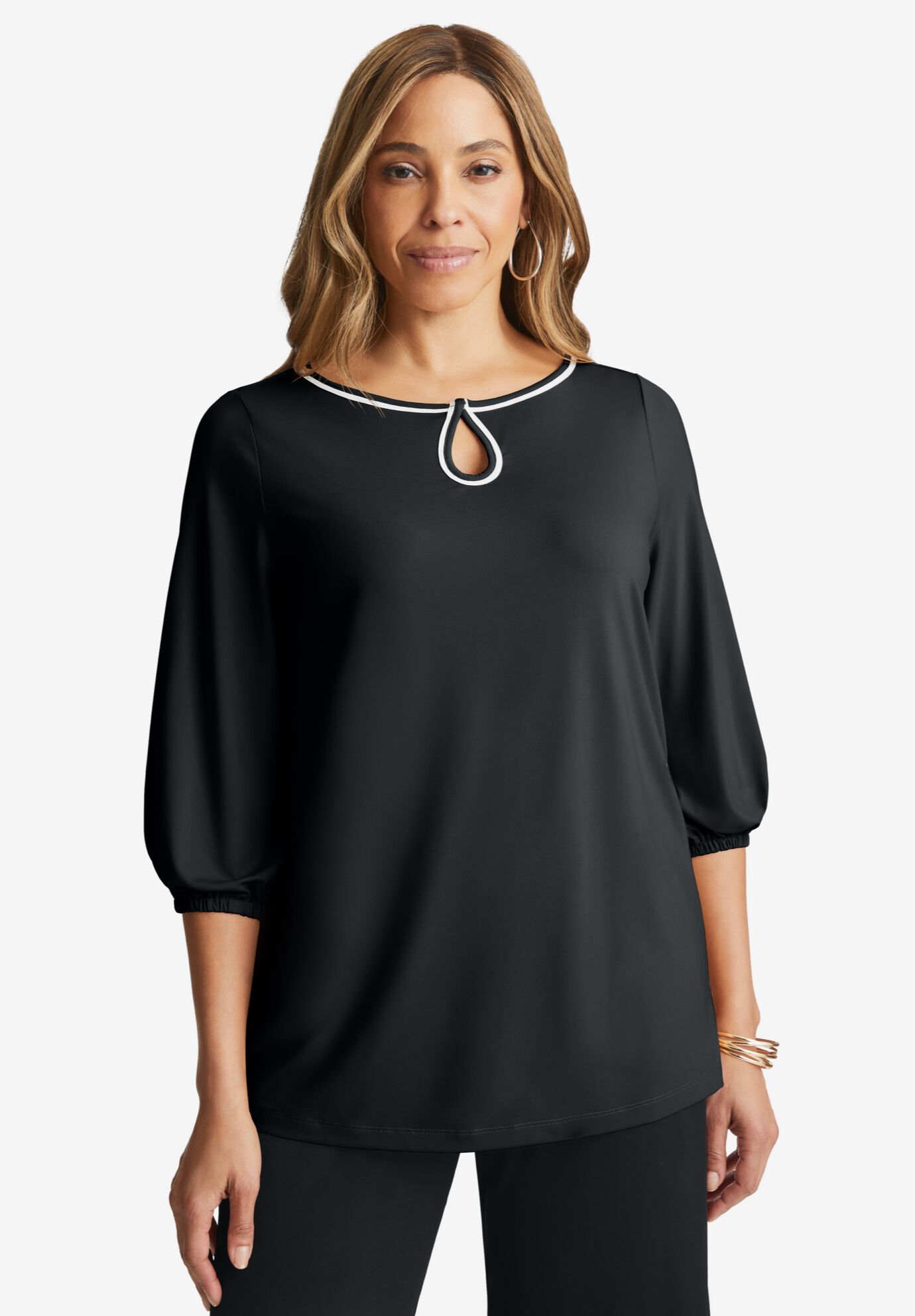 Keyhole Neck Top