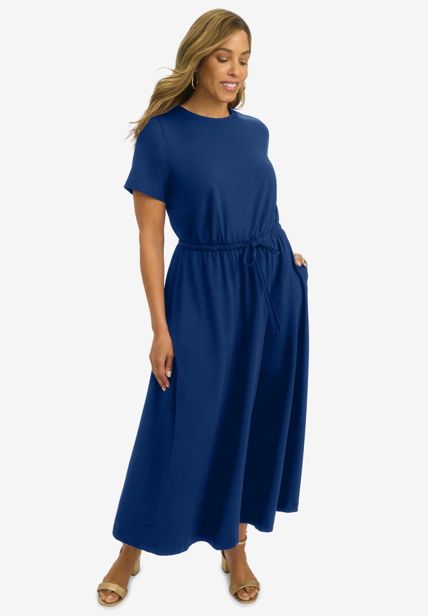 Drawstring maxi dress store