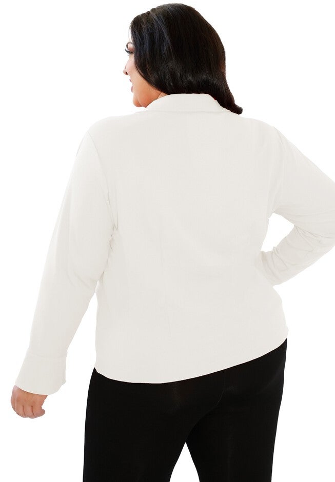 V-Neck Knot Top, WHITE, on-hover image number null