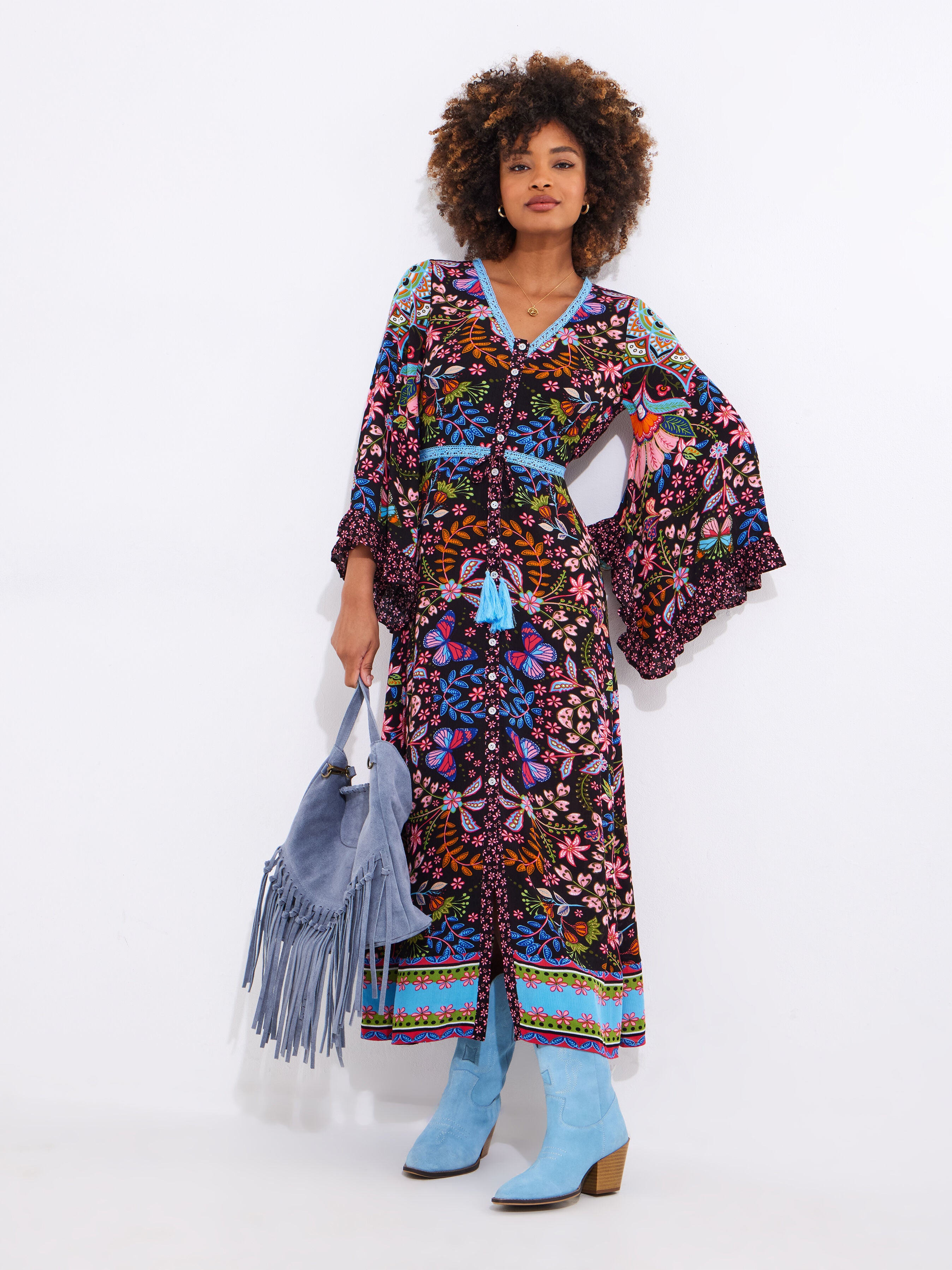 Groovy Tassel Midi Dress