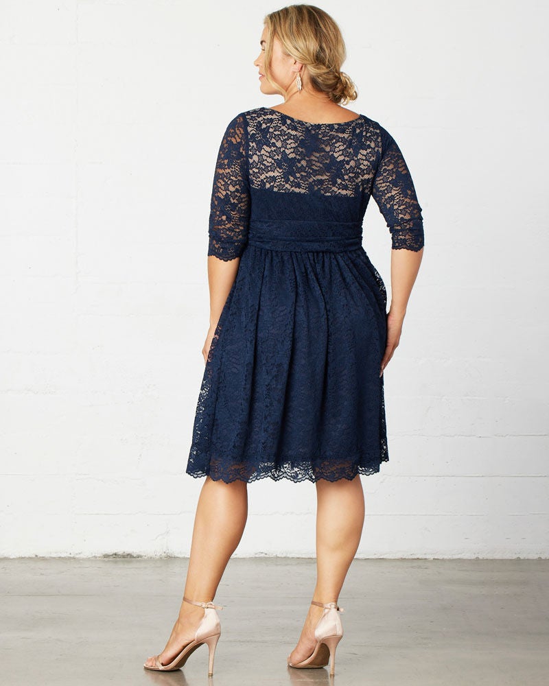 Luna Lace Dress, Indigo Blue, alternate image number 1