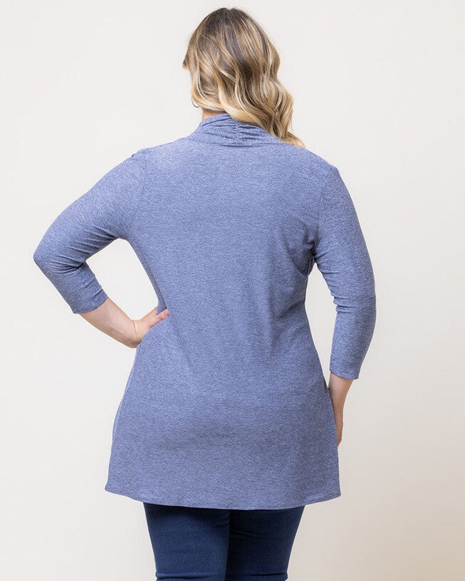 Sunset Stroll Cardigan, Heather Indigo, alternate image number null