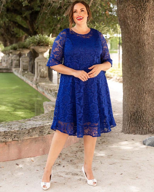 Livi Lace Dress, Sapphire, hi-res image number null
