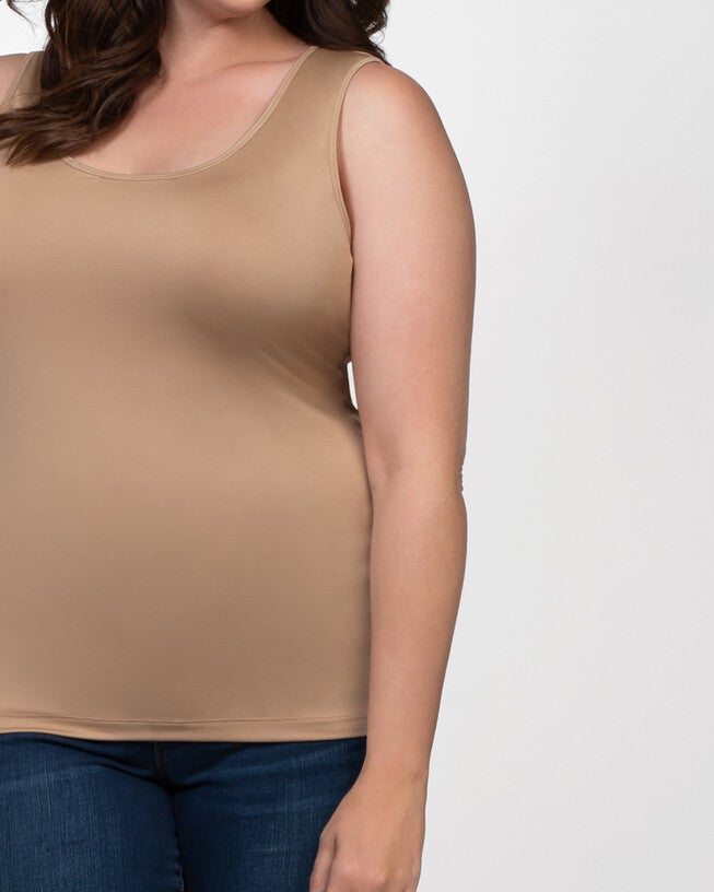 Effortless Tank Top, BeigeBrown, alternate image number 1