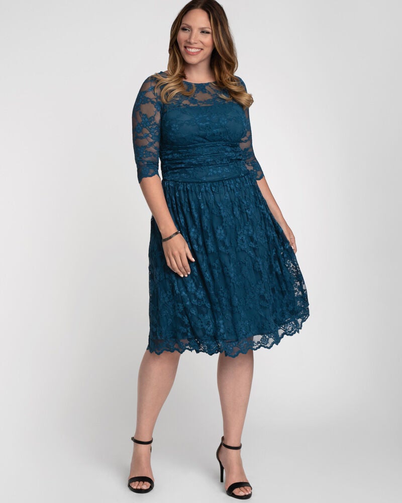 Luna Lace Dress, Blue, hi-res image number 0