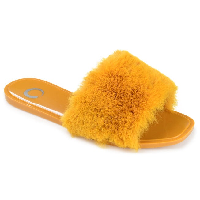 Women's Faux Fur Dusk Slide, Camel, hi-res image number 0
