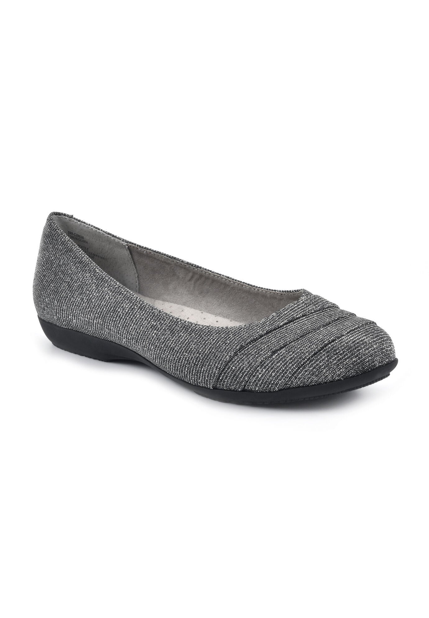 Clara Ballet Flat, PEWTER GLITTER, hi-res image number 0