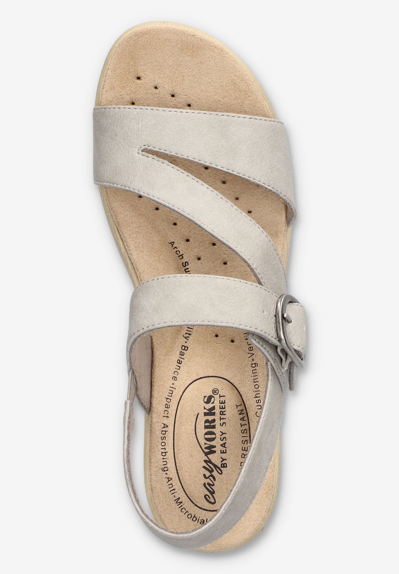 Marnina Slip-Resistant Sandal, GREY, alternate image number 6