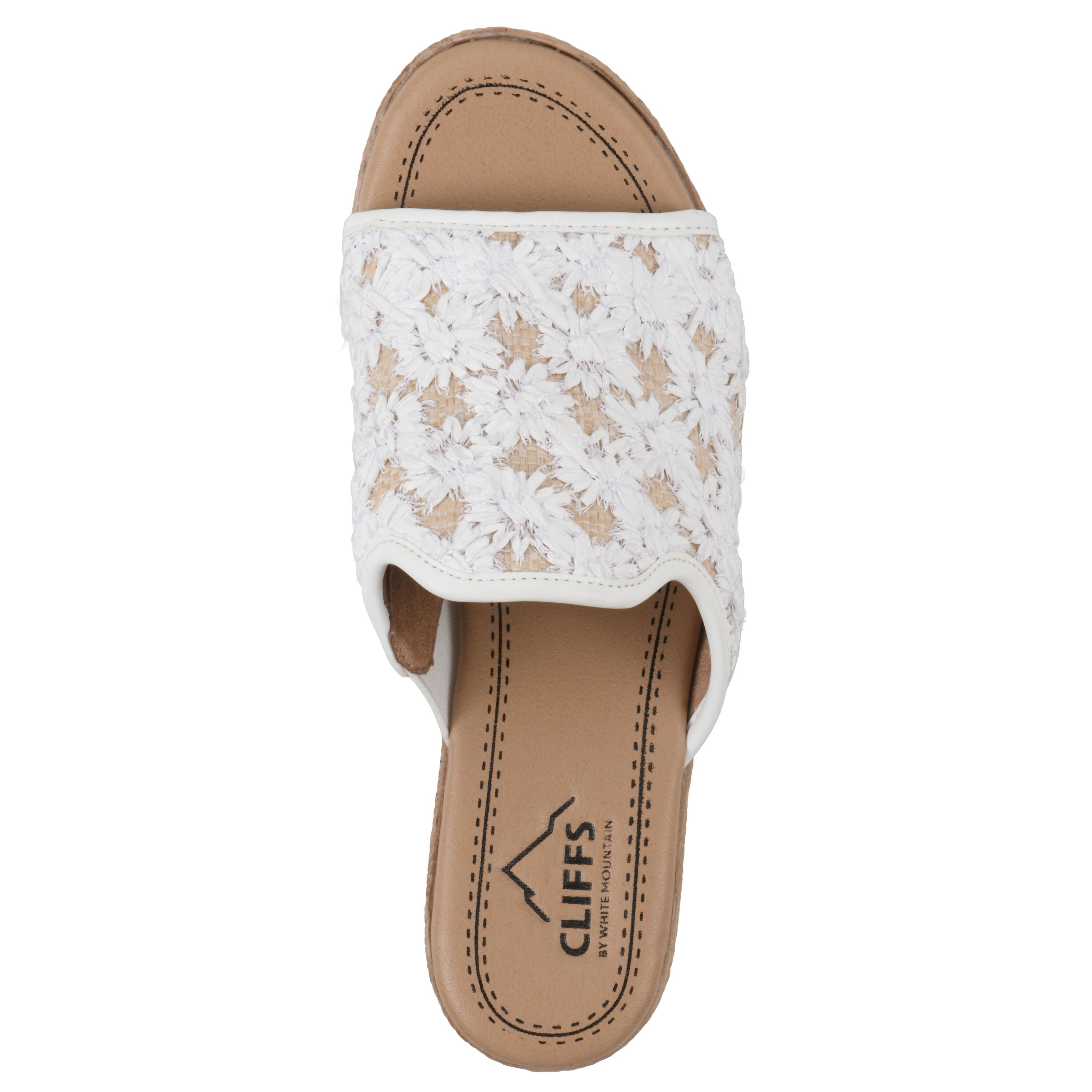 Bizzie Wedge Sandal, WHITE FABRIC, alternate image number 4