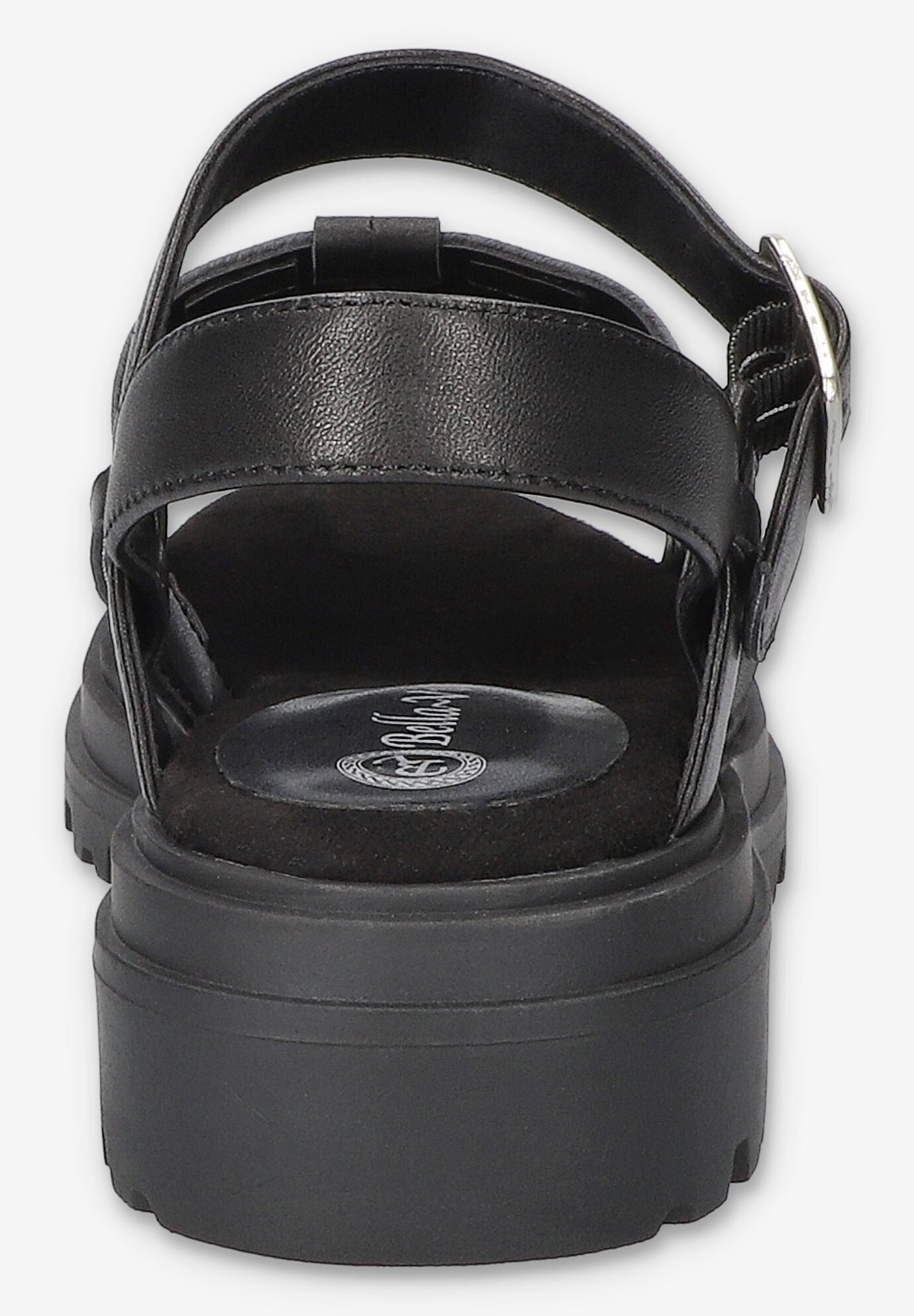 Loni Lug Sole Fisherman Sandal, BLACK LEATHER, alternate image number 3
