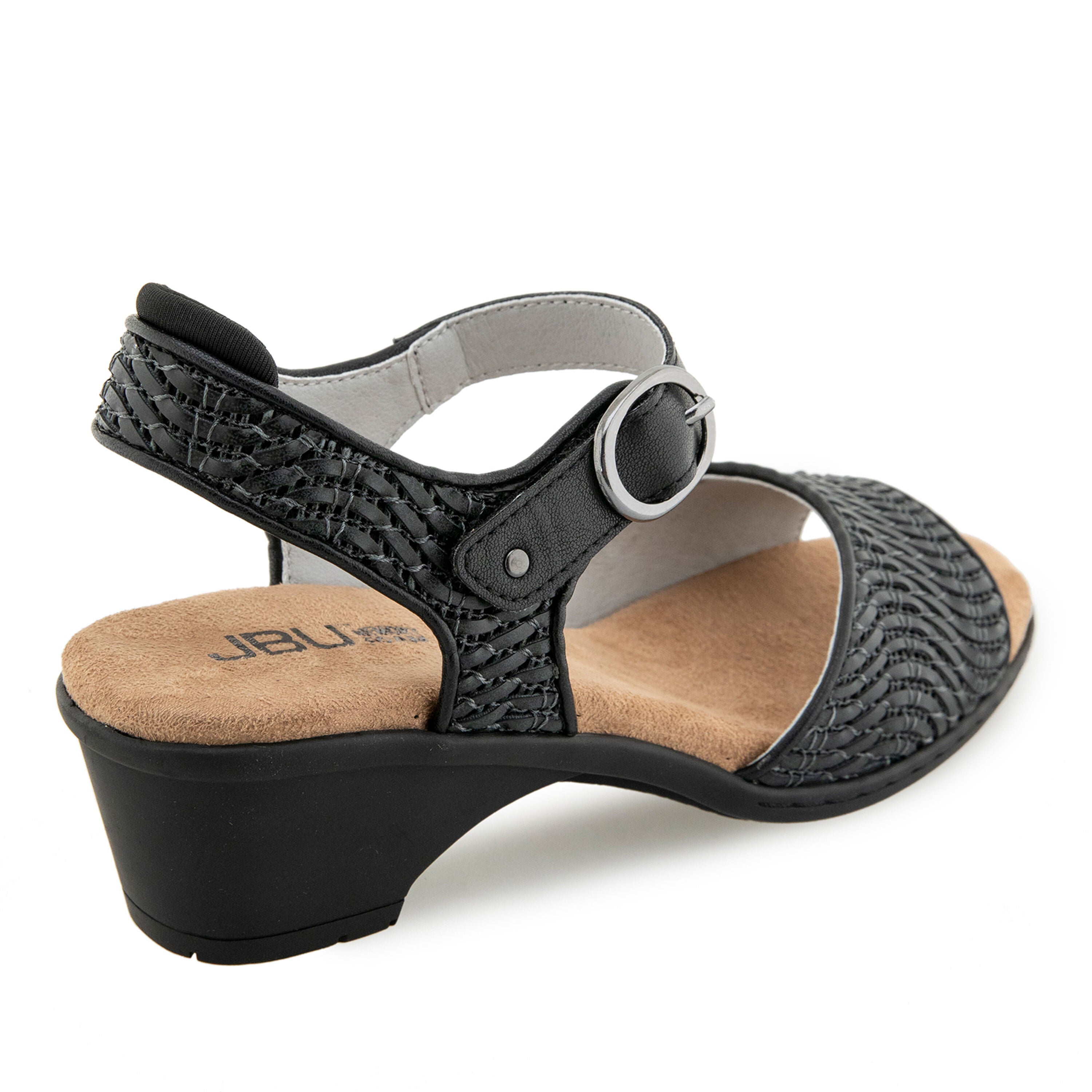 Jule Hook and Loop Wedge Sandal, BLACK, on-hover image number 1