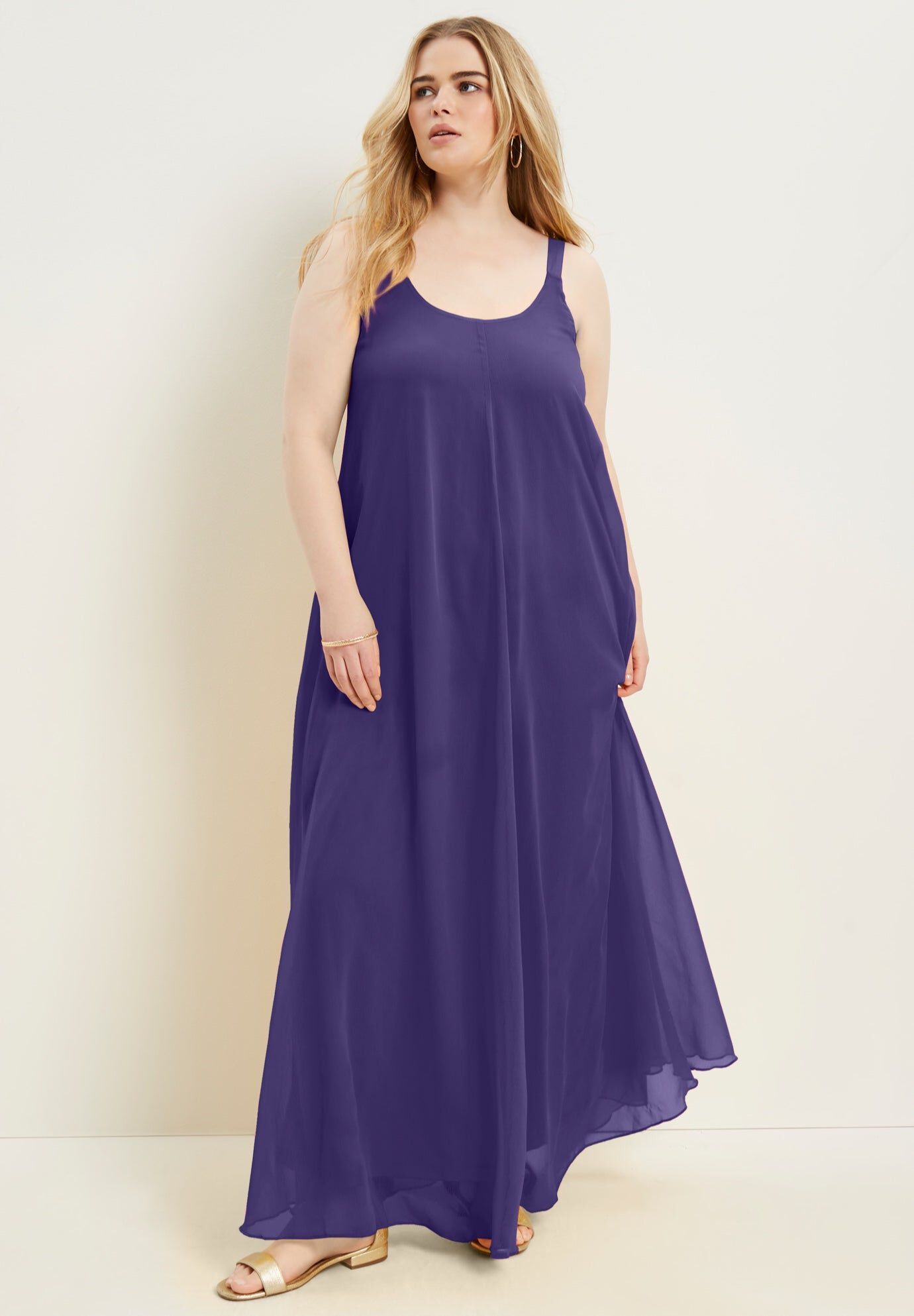 Swing Maxi Dress, PURPLE SAPPHIRE, hi-res image number 0