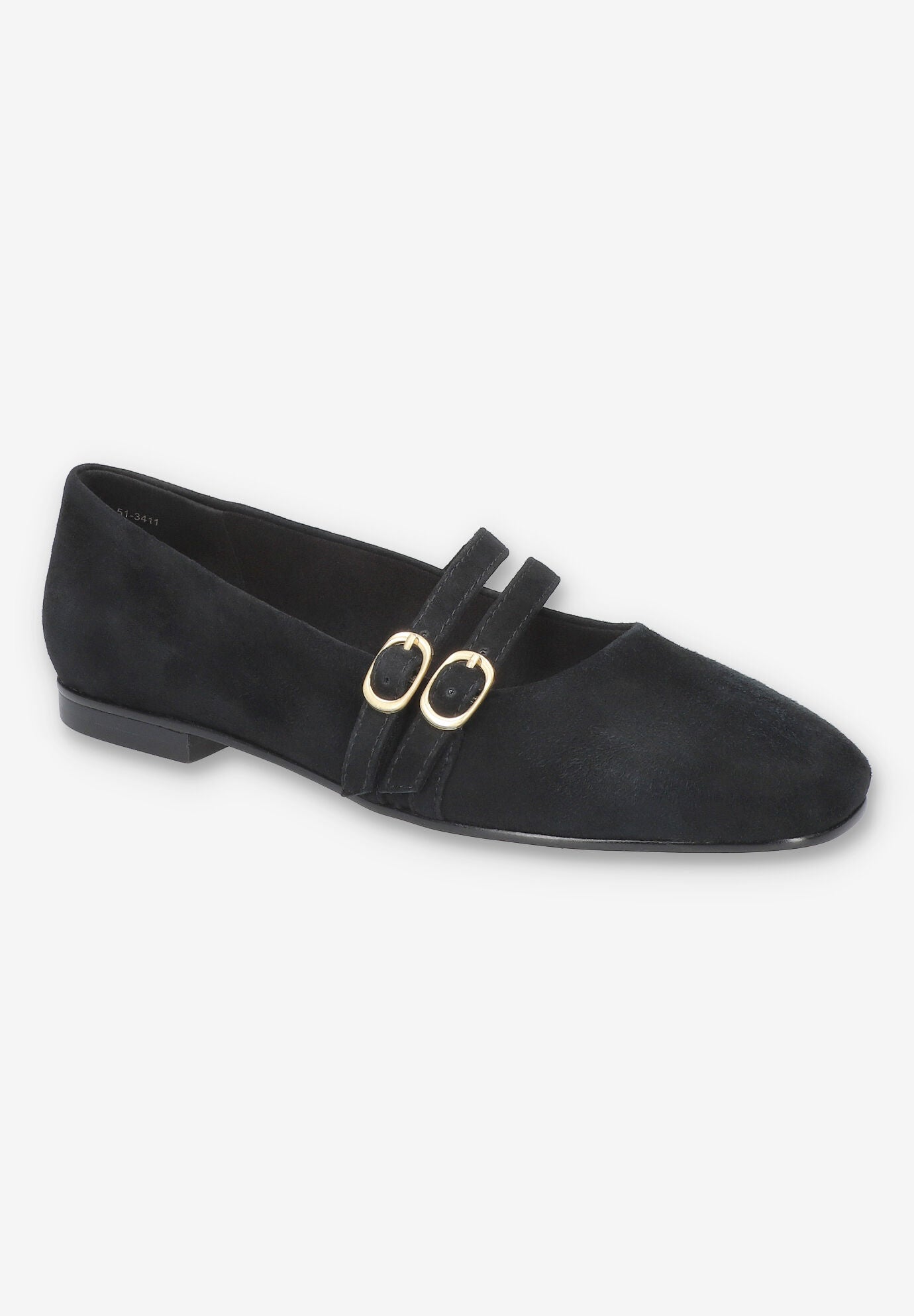 Davenport Casual Flat, BLACK SUEDE LEATHER, hi-res image number 0