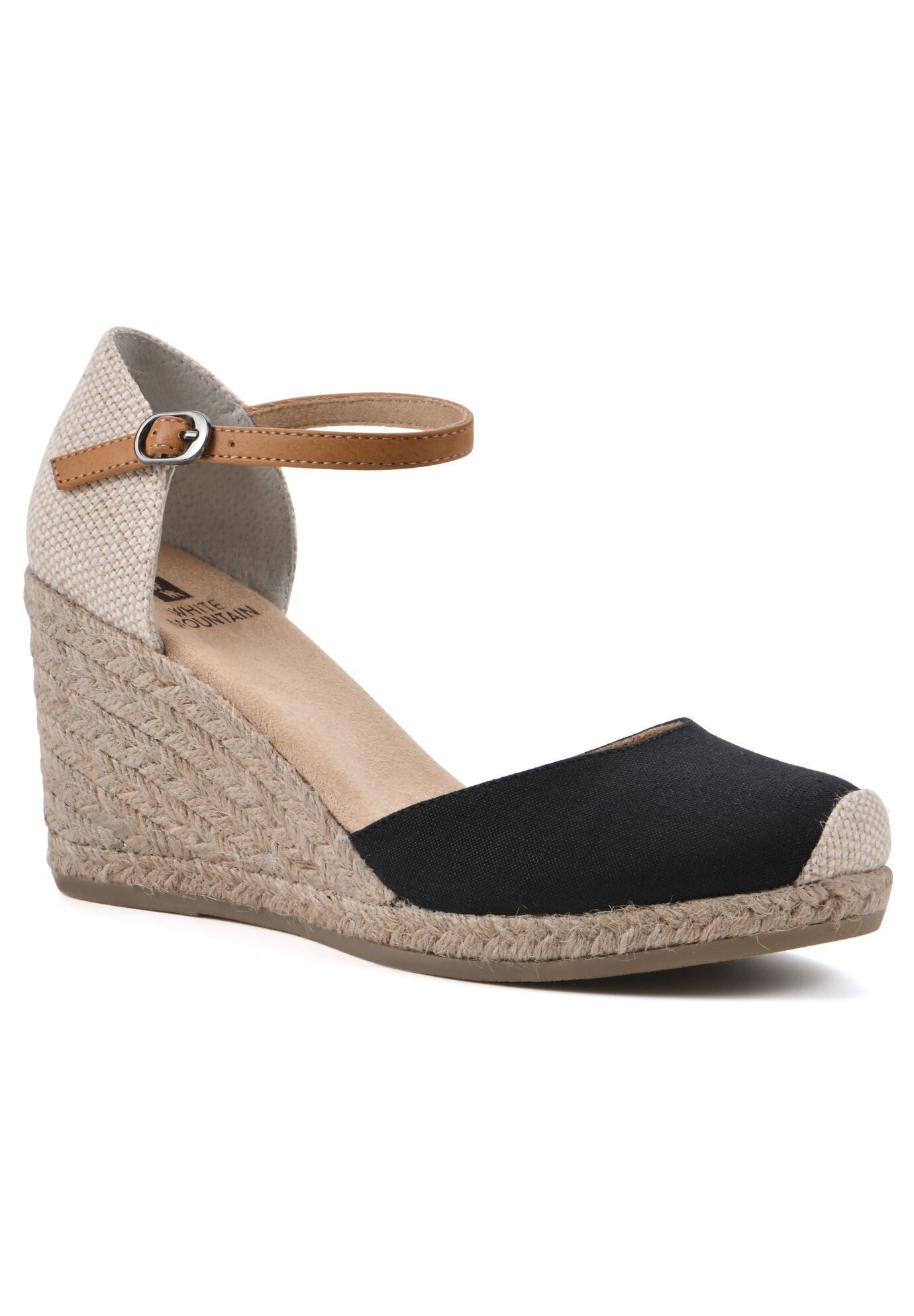 White Mountain Mamba Espadrilles, BLACK FABRIC, hi-res image number 0