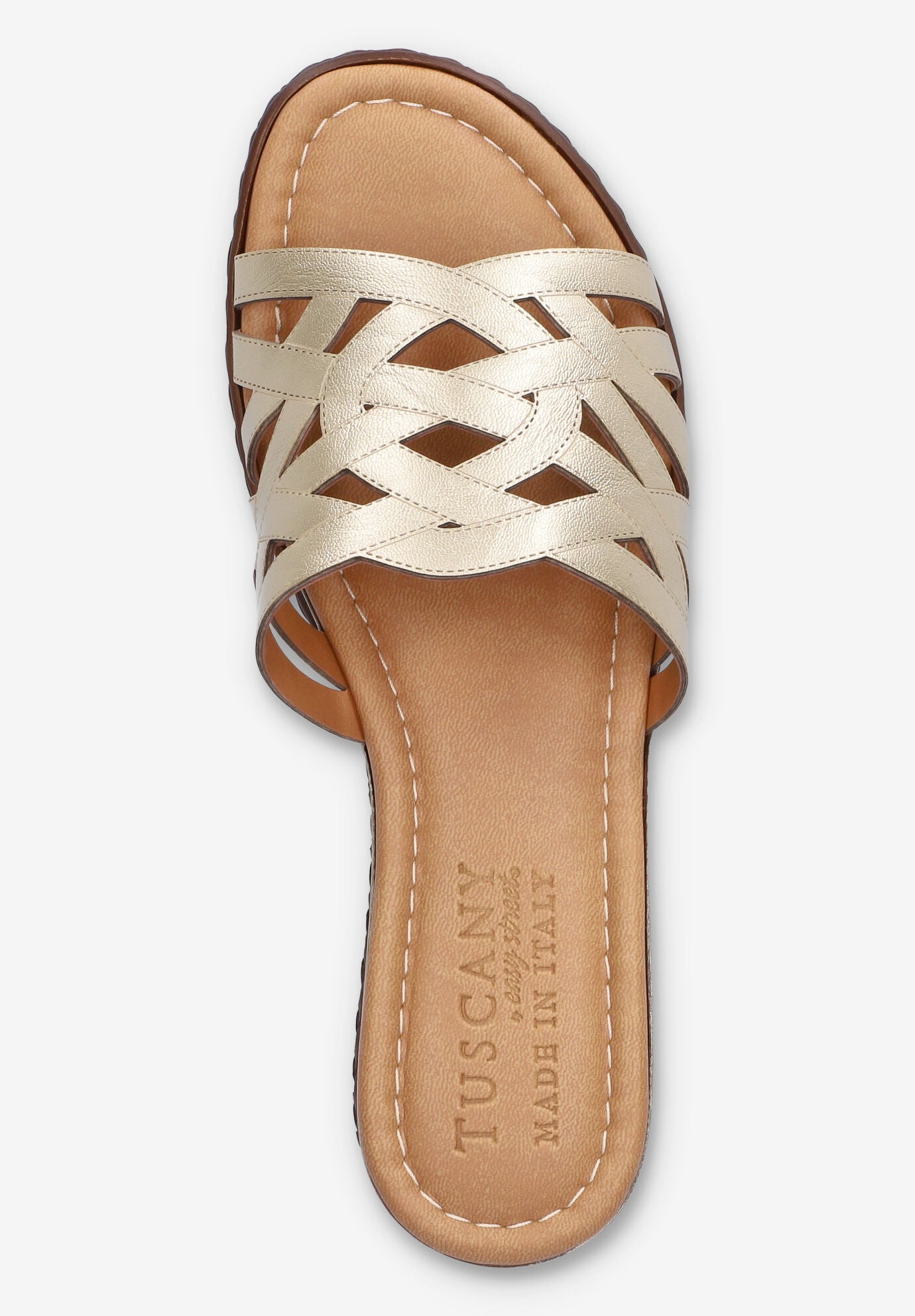 Edda Wedge Sandal, CHAMPAGNE, alternate image number 6
