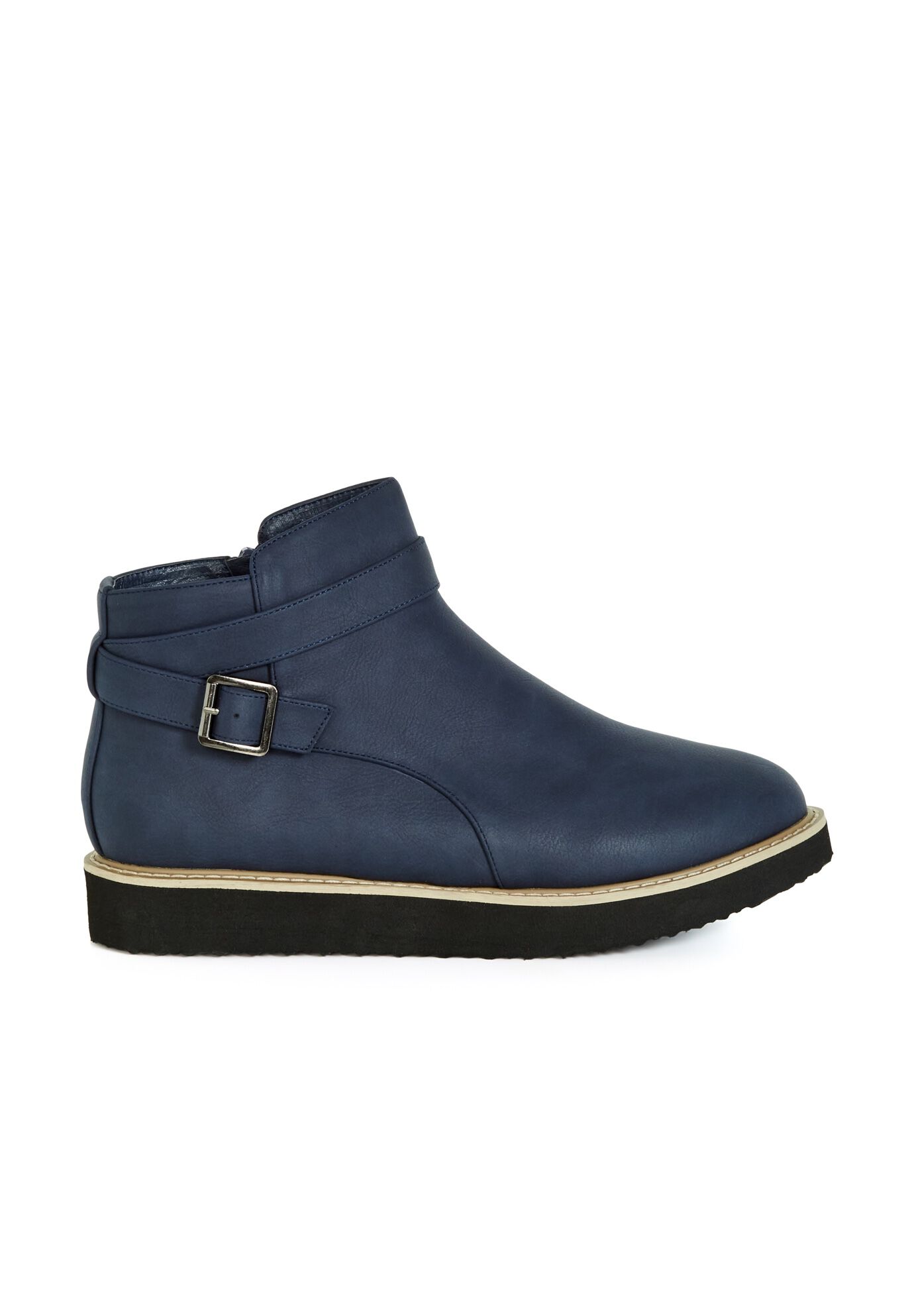 WIDE FIT Valentina Ankle Boot, NAVY, on-hover image number 1