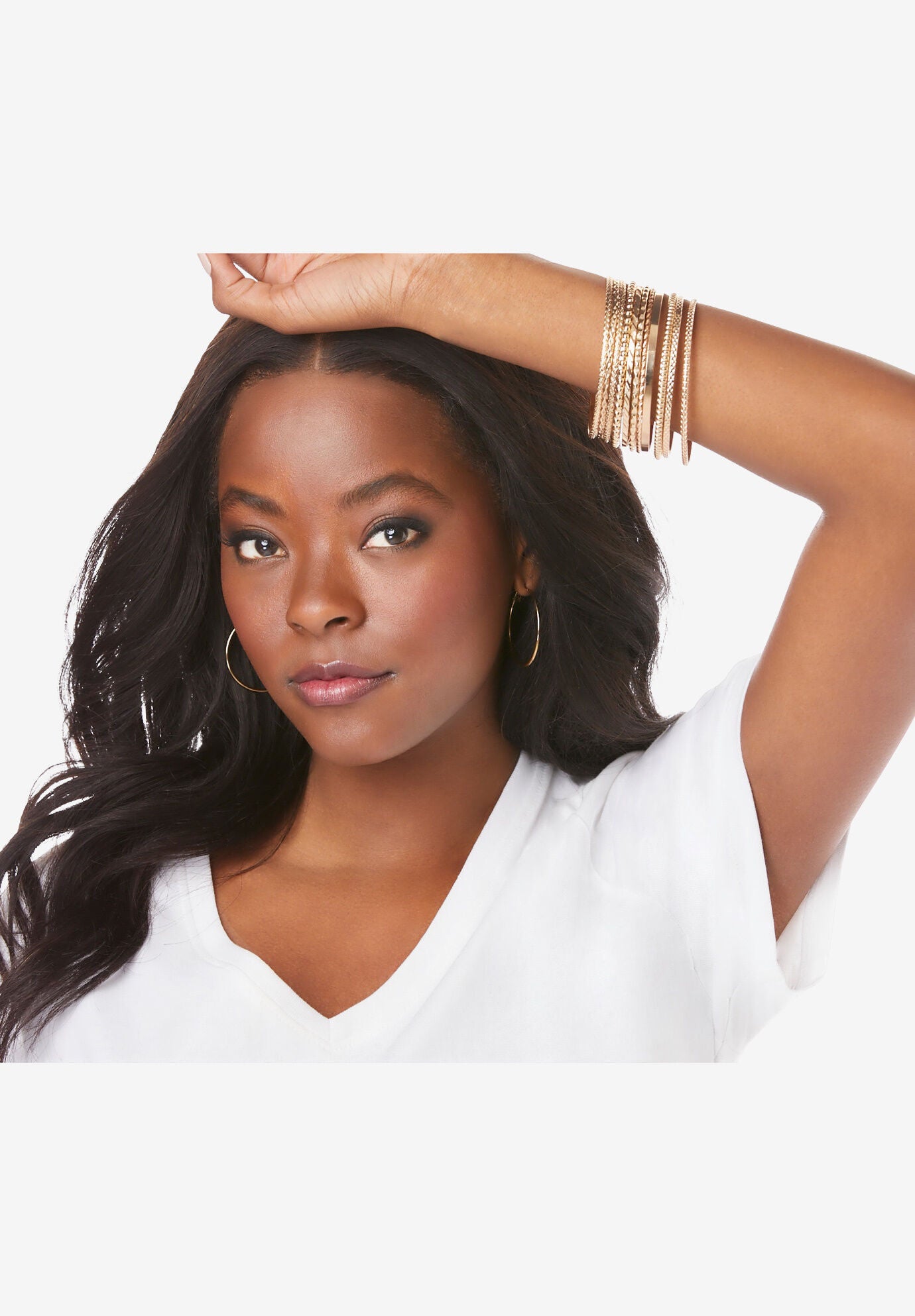 Textured Bangle Set, , alternate image number 4