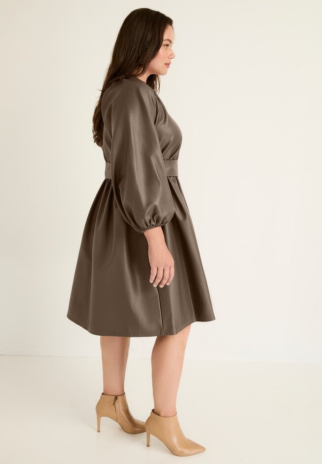 Faux Leather Dress, , alternate image number null